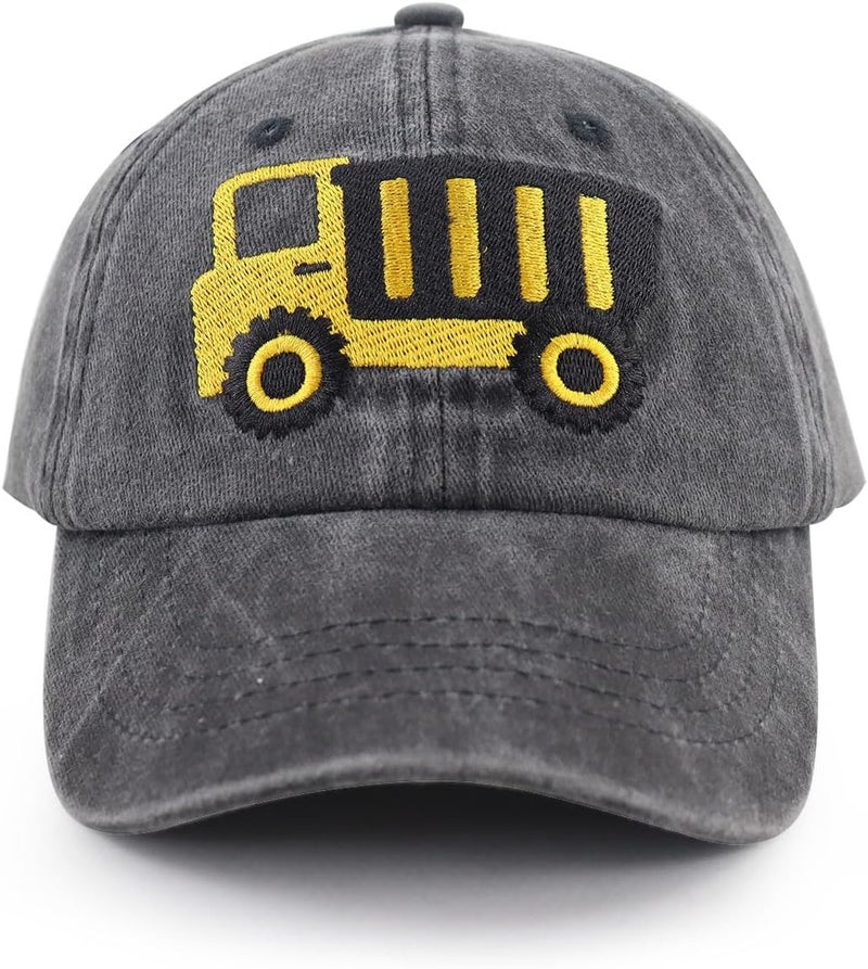 Vxchkerm Construction Site Vehicles Hats, Adjustable Vintage Embroidered Baseball Cap - Image 1